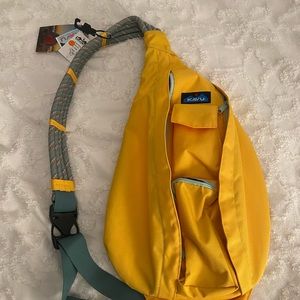RARE Kavu Sling Pack / Bag - Satsuma (color) golden yellow - New with Tags